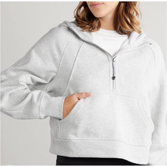 Lululemon Scuba Oversized 1/2 Zip Hoodie Ultra Grey Size XS/S - Picture 3 of 11